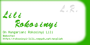 lili rokosinyi business card